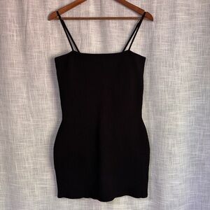 Artizia Babaton Sculpt Knit Cami Dress Ribbed Mini Dress Black Size Large
